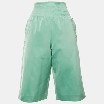 Sportmax Mint Green Satin Bermuda Shorts
