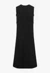 Sportmax Mirto Open-back Cady Dress In Black
