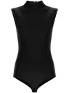 Sportmax Mock-neck Bodysuit In Black