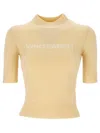 Sportmax Short-sleeve Knit Top In Avorio