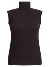 Sportmax Mock Neck Sleeveless Knitwear Brown In Brown