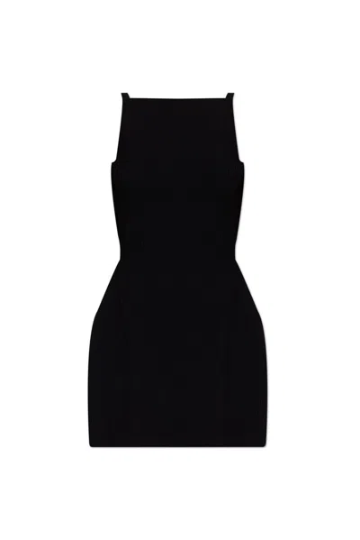 Sportmax Monviso Open Back Sleeveless Dress In Black