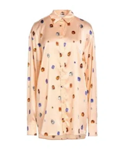 Sportmax Multicolor Satin Long-sleeved Shirt