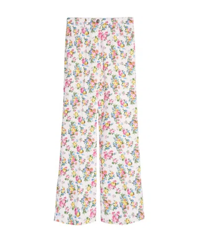 Sportmax Multicolored Floral Printed Casual Pants In White