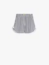 Sportmax Striped Patch Pocket Elasticated Shorts In Black