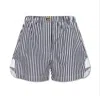 Sportmax Striped Patch Pocket Elasticated Shorts In Black