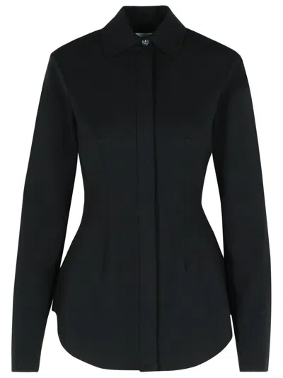 SPORTMAX SPORTMAX 'MUSTACHE' BLACK VISCOSE KNIT SHIRT