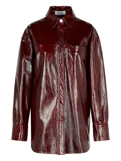 SPORTMAX SPORTMAX NAPPA LEATHER BOREL SHIRT