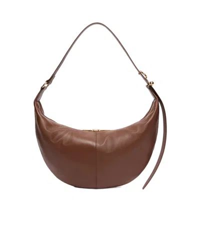 Sportmax Nappa Leather Hobo Bag In Brown