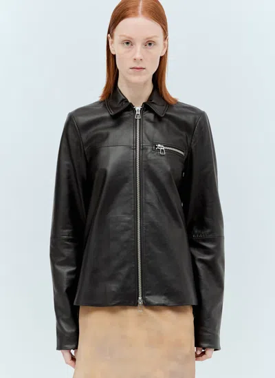 Sportmax Nappa Leather Jacket In Black