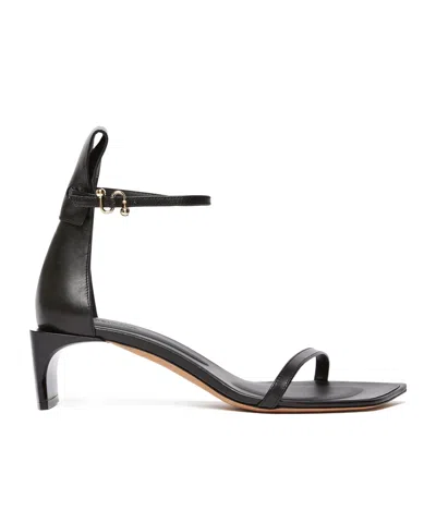 Sportmax Nappa Leather Sandals In Black