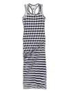 Sportmax Draped Sleeveless Long Dress With Layered Look In Black