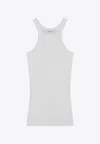 Sportmax Ribbed Crew Neck Racerback Sleeveless Top
