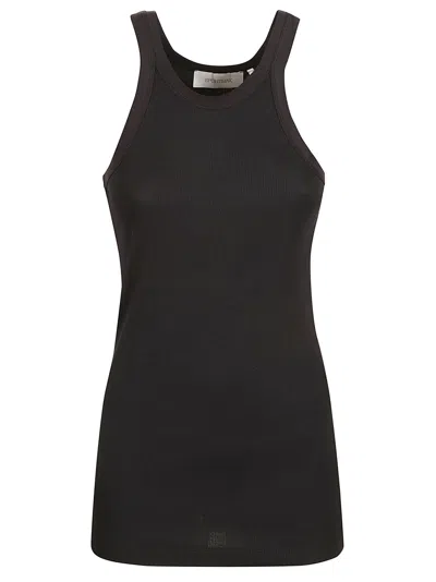 Sportmax Nastie Cotton Blend Ribbed Top In Black
