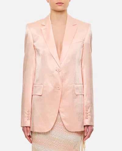 SPORTMAX NATURAL VOLANTE SATIN BLAZER