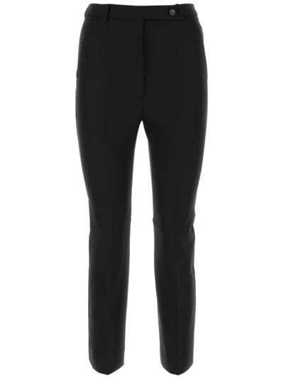 Sportmax Tapered-leg Concealed-fastening Trousers In Black