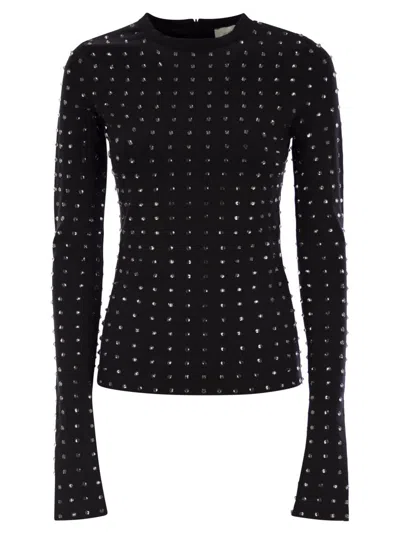 Sportmax Negus Long Sleeve T-shirt In Black