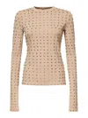 Sportmax Negus  T-shirt With Strass In Nude
