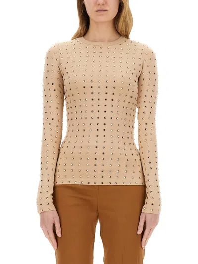 SPORTMAX "NEGUS" TOP WITH CRYSTALS