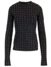 Sportmax All-over Embellished Crewneck Top