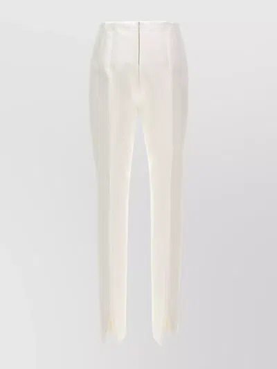 Sportmax 'netto' Slim Fit Trousers With High Waist In White