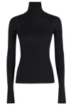 Sportmax Niagara High-neck Knitted Sweater In Black