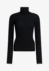 Sportmax Niagara High-neck Knitted Sweater In Black