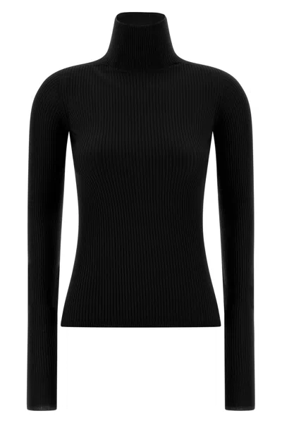Sportmax Niagara High-neck Knitted Sweater In Black