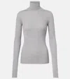 Sportmax Niagra Virgin Wool Turtleneck Sweater In Gray