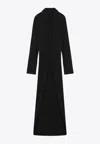 Sportmax Viscose Jersey Shirt Dress With Cuffed Sleeves In Black