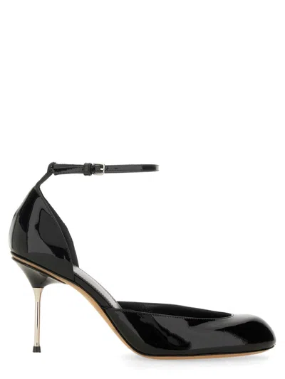 Sportmax "nice" Leather Mary Jane Pumps In Black
