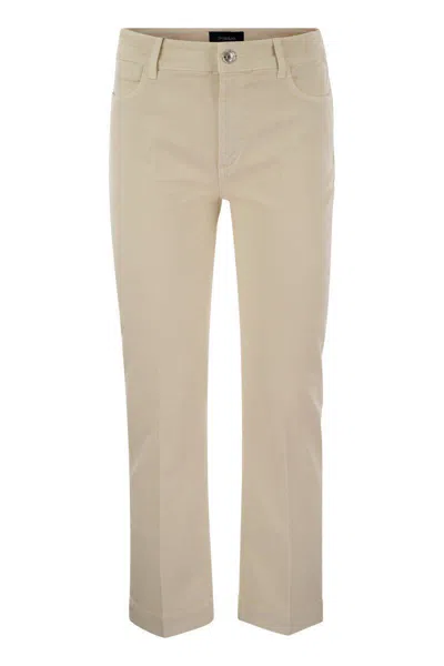 Sportmax Nilly - Five-pocket Mini Flare Trousers In Beige