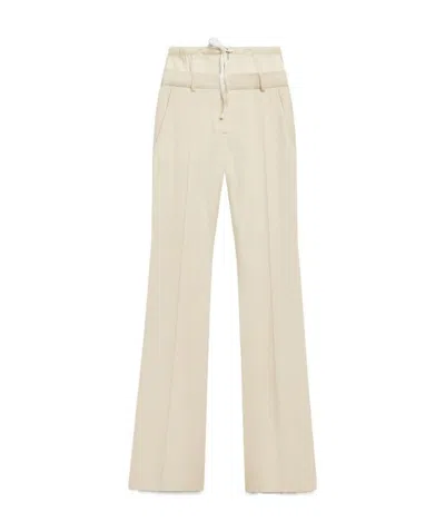 Sportmax Nilly Flared Drawstring Pants In Nude