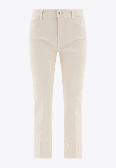 Sportmax Nilly Mini Flare Jeans In White