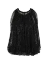 Sportmax Embellished Mesh And Jersey Top In Black