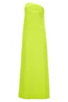 Sportmax Strapless Maxi Dress With Asymmetric Neckline And Front Slit