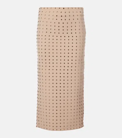 SPORTMAX NOME CRYSTAL-EMBELLISHED MIDI SKIRT
