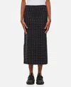 Sportmax Crystal Studded High Waist Midi Skirt In Black