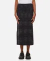 Sportmax Crystal Studded High Waist Midi Skirt In Black