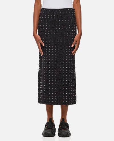 SPORTMAX NOME CRYSTAL LYCRA MIDI SKIRT