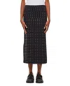Sportmax Crystal Studded High Waist Midi Skirt In Black