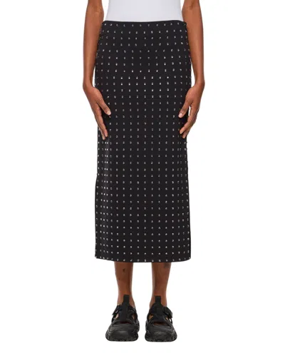 SPORTMAX SPORTMAX NOME CRYSTAL LYCRA MIDI SKIRT
