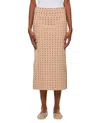 Sportmax Nome Crystal Lycra Midi Skirt In Neutrals