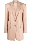 Sportmax Notched-lapels Single-breasted Blazer In Nude