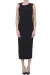 Sportmax Nuble Jersey Midi Dress In Black