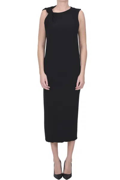 Sportmax Nuble Jersey Midi Dress In Black