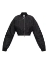 Sportmax Water-repellent Twill Bomber Jacket Jackets Black In Black