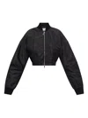 Sportmax Max Mara  Avenue - Drip-proof Twill Bomber Jacket In Black