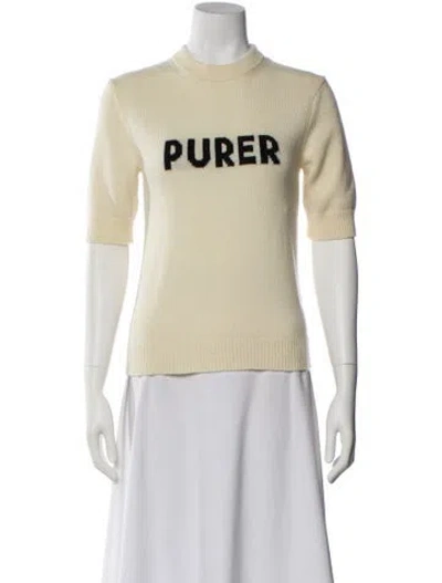 Pre-owned Sportmax Nylon Graphic Print Sweater In Neutral