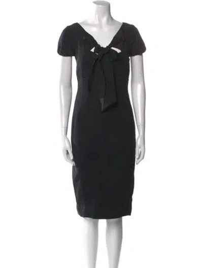 Pre-owned Sportmax Nylon Knee-length Dress In Black